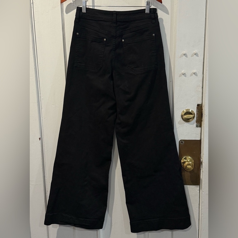 Anthropologie Black Baggy Wide-Leg Jeans - Picture 2 of 3